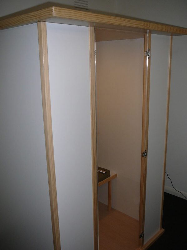 Standard Salt Booth Side view with Clear Door